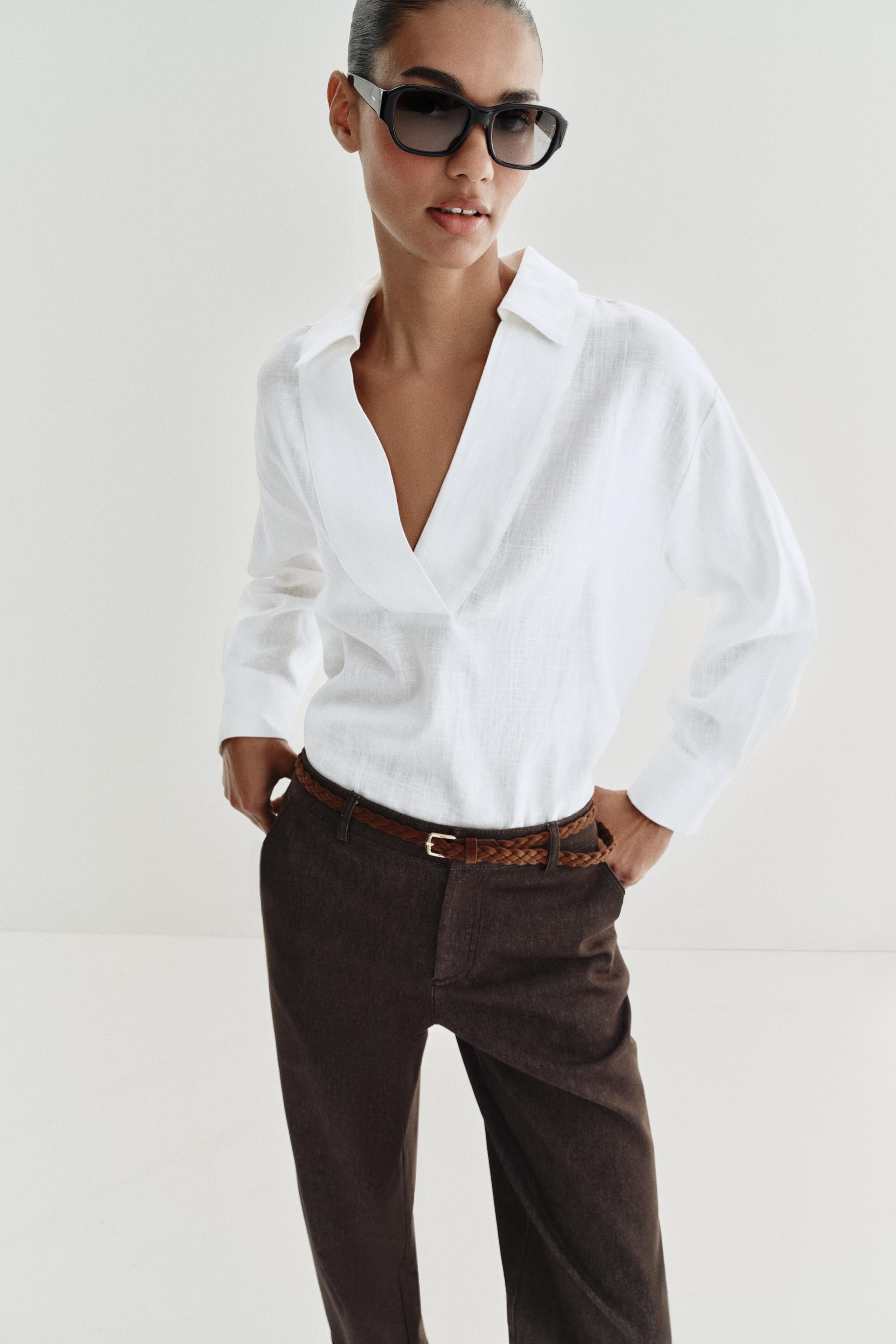 BRAIDED BELT CHINO PANTS
